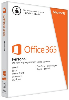 Microsoft Office 365 Personal 1 license(s) 1 year(s) Danish